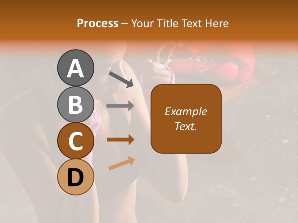 A Woman With Boxing Gloves And Gloves On PowerPoint Template