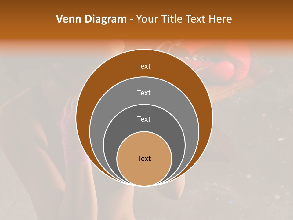 A Woman With Boxing Gloves And Gloves On PowerPoint Template