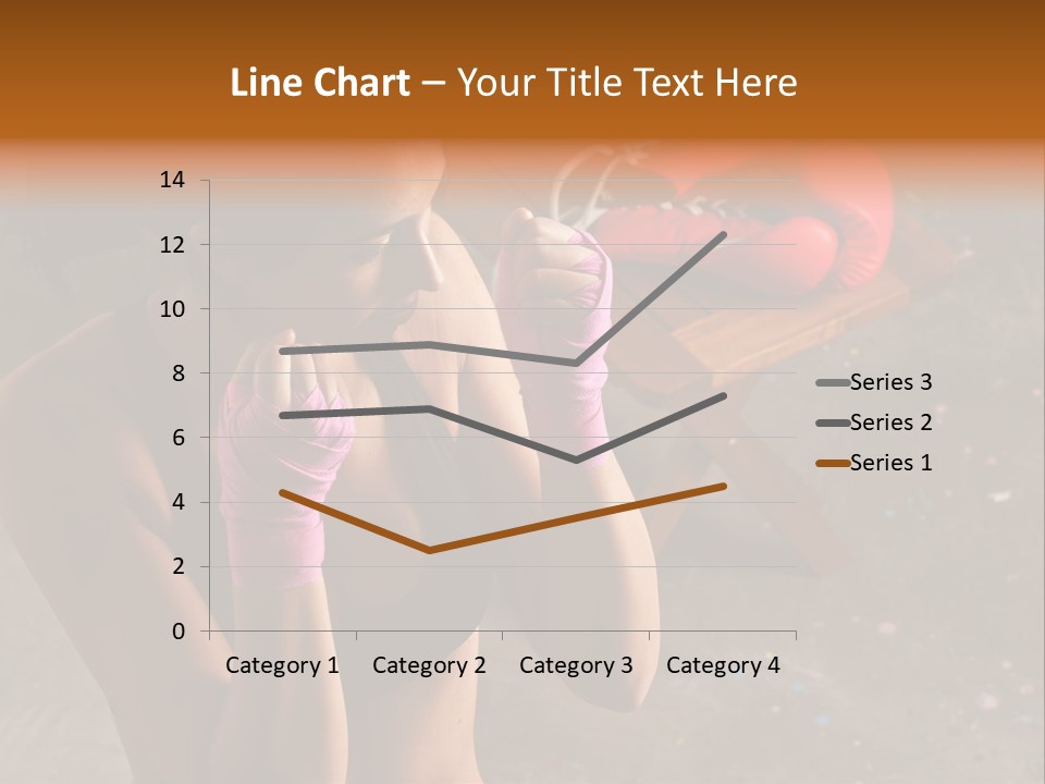 A Woman With Boxing Gloves And Gloves On PowerPoint Template