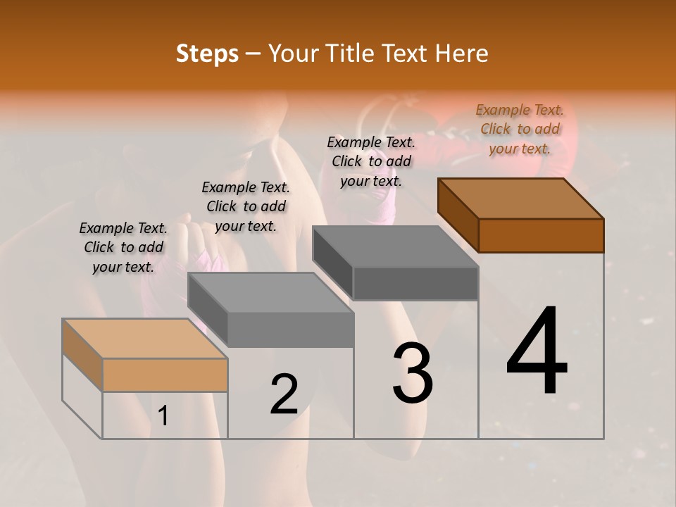 A Woman With Boxing Gloves And Gloves On PowerPoint Template
