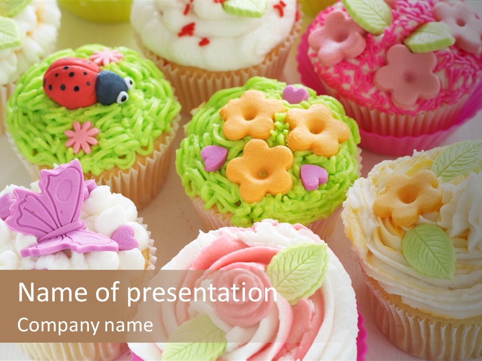 Decorative Ladybug Topping PowerPoint Template