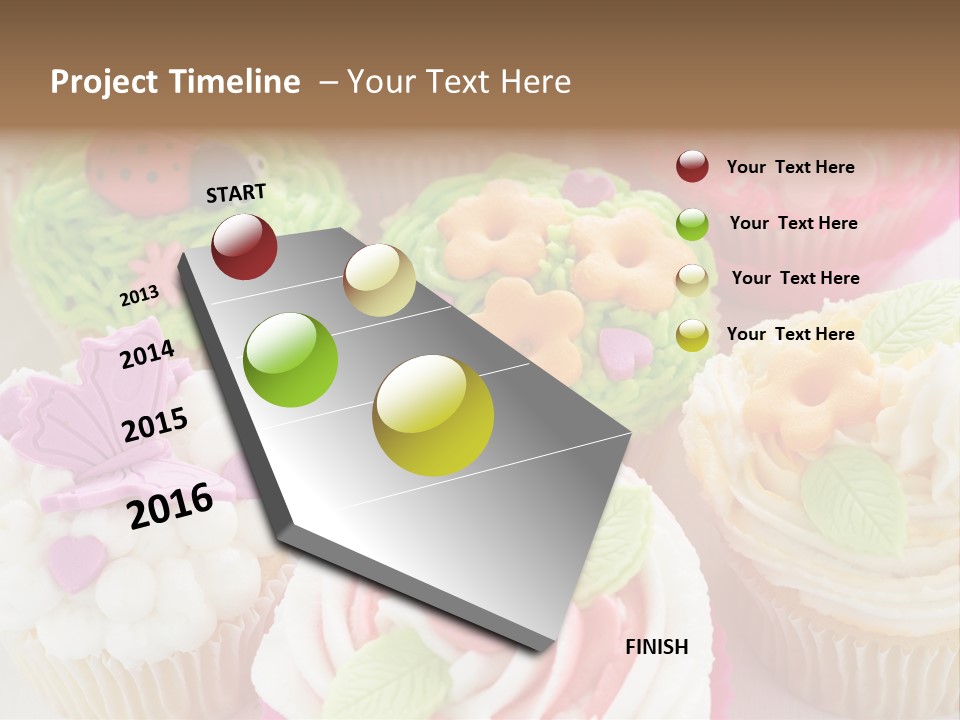 Decorative Ladybug Topping PowerPoint Template