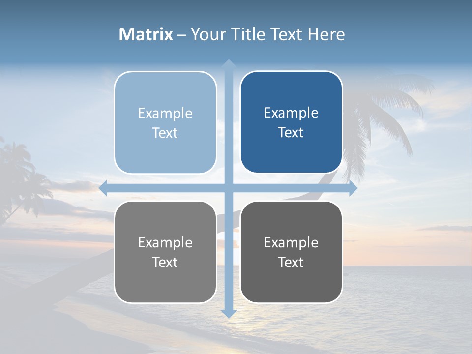 Coastline Destinations Sunrise PowerPoint Template
