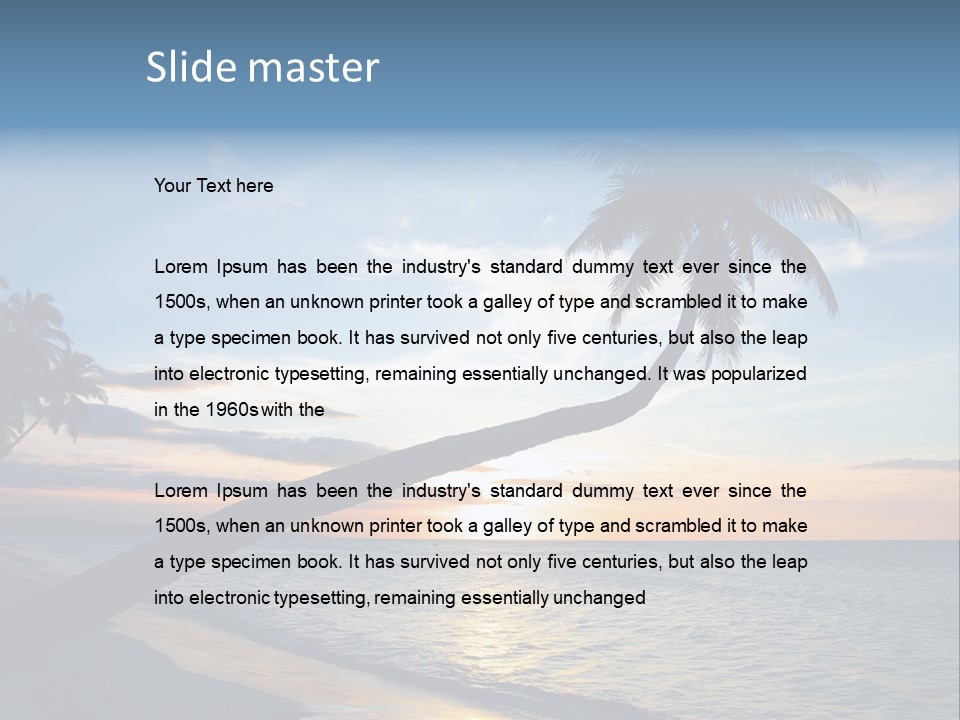 Coastline Destinations Sunrise PowerPoint Template