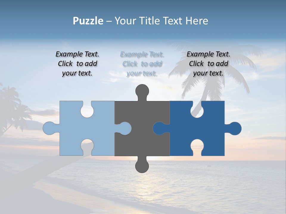 Coastline Destinations Sunrise PowerPoint Template