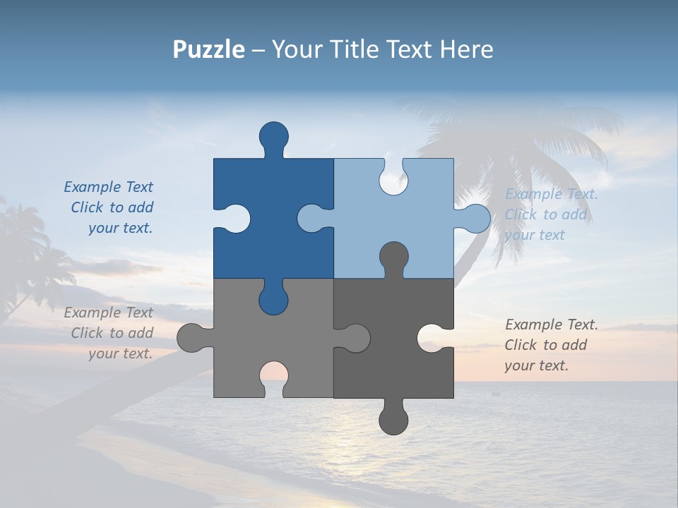 Coastline Destinations Sunrise PowerPoint Template
