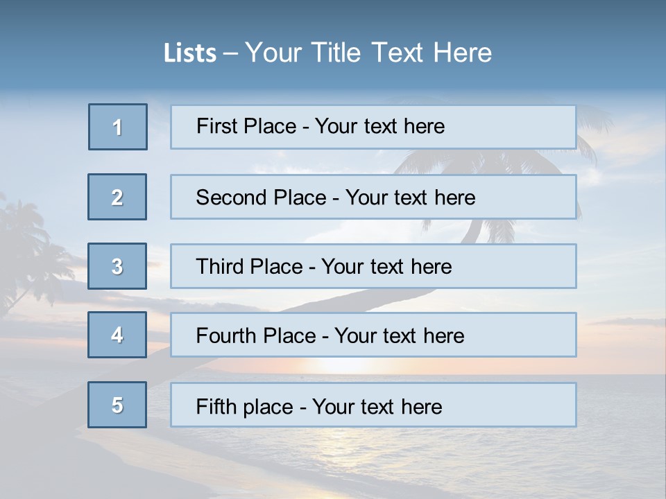 Coastline Destinations Sunrise PowerPoint Template