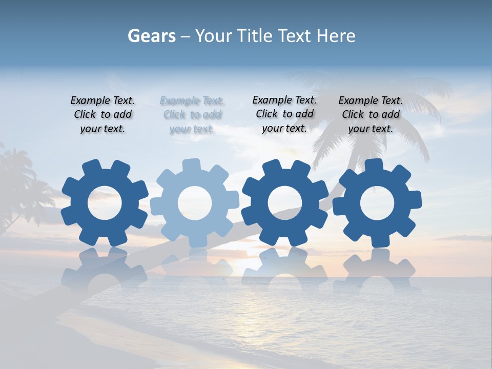 Coastline Destinations Sunrise PowerPoint Template