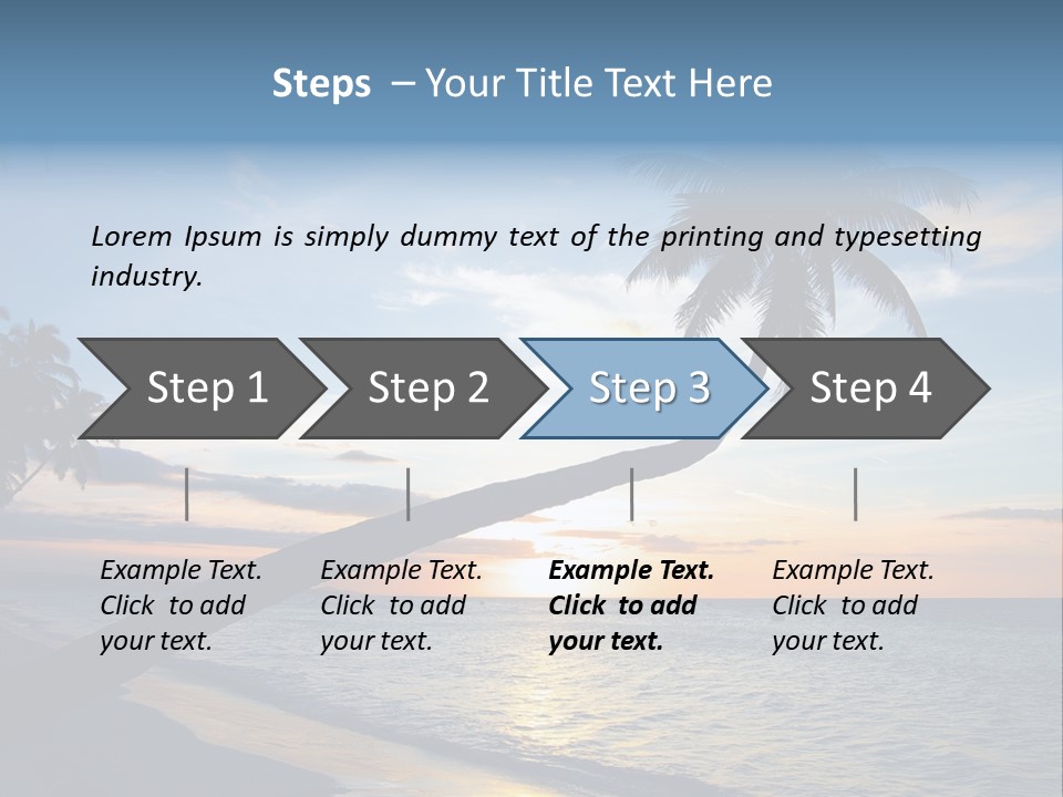 Coastline Destinations Sunrise PowerPoint Template