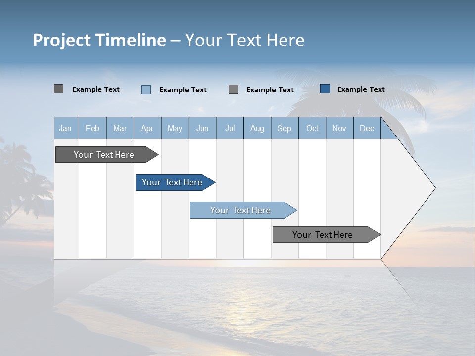 Coastline Destinations Sunrise PowerPoint Template