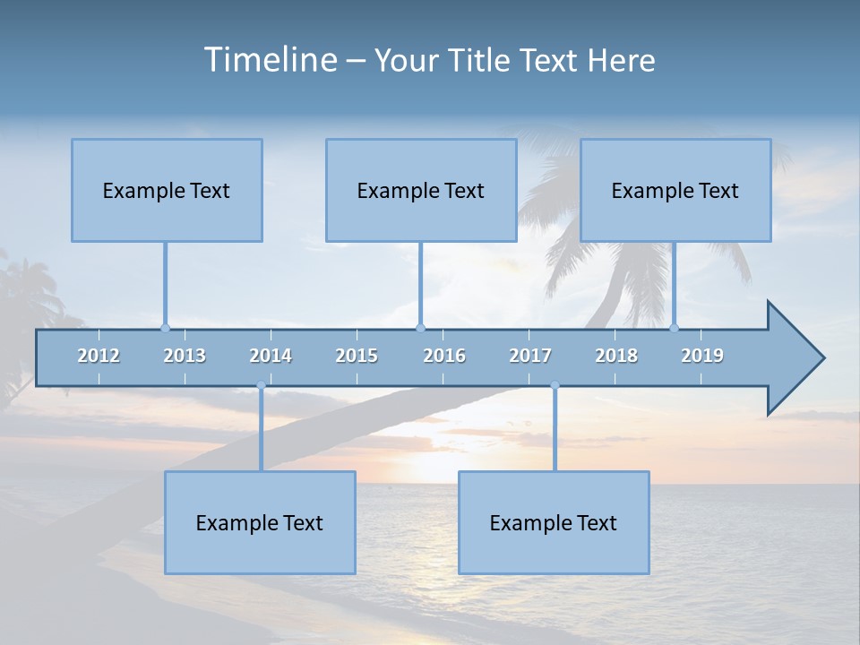 Coastline Destinations Sunrise PowerPoint Template