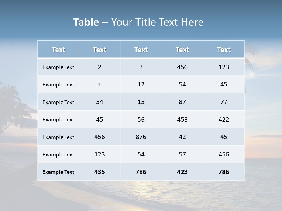 Coastline Destinations Sunrise PowerPoint Template