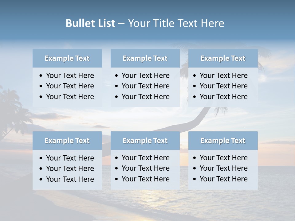 Coastline Destinations Sunrise PowerPoint Template