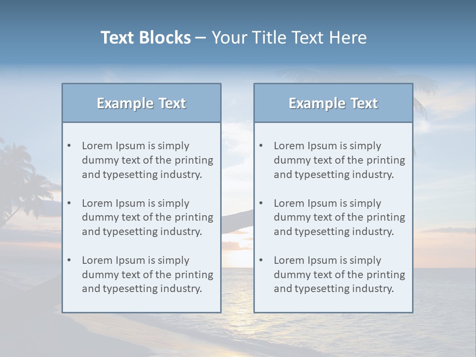 Coastline Destinations Sunrise PowerPoint Template