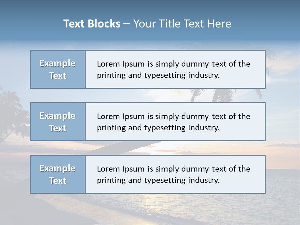 Coastline Destinations Sunrise PowerPoint Template