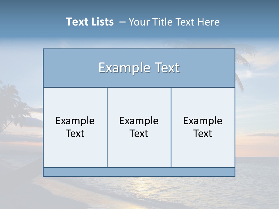 Coastline Destinations Sunrise PowerPoint Template
