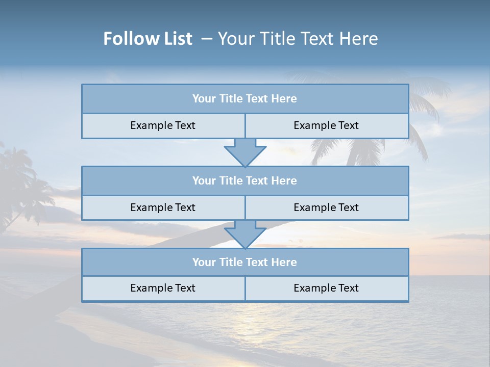 Coastline Destinations Sunrise PowerPoint Template
