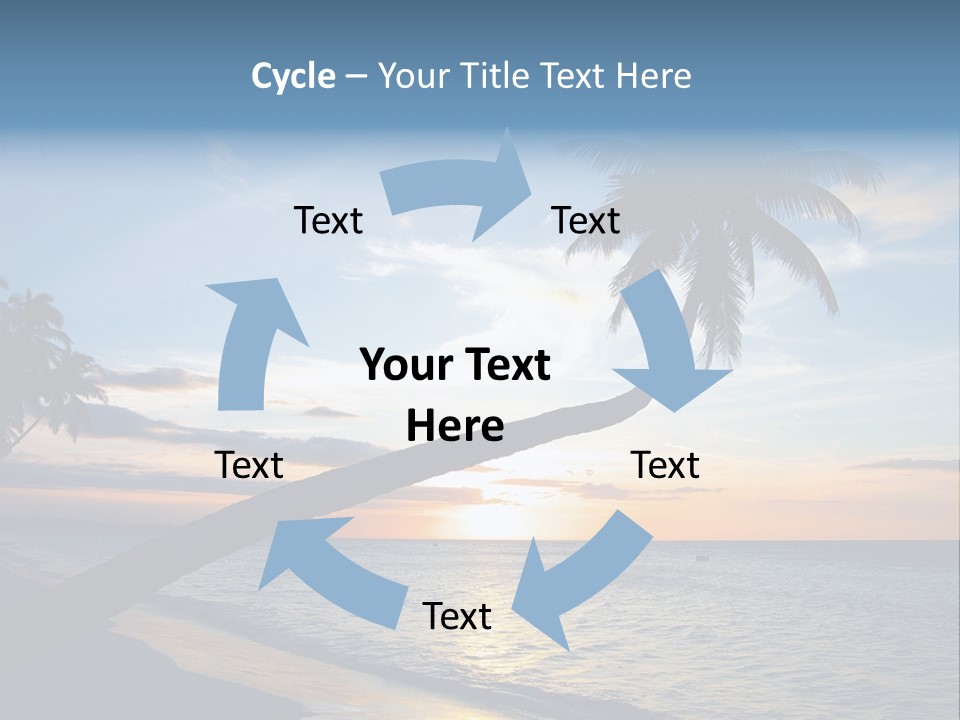 Coastline Destinations Sunrise PowerPoint Template