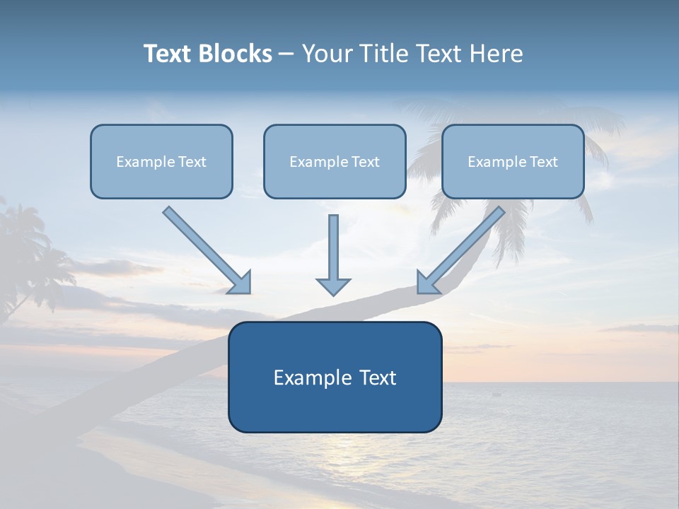 Coastline Destinations Sunrise PowerPoint Template