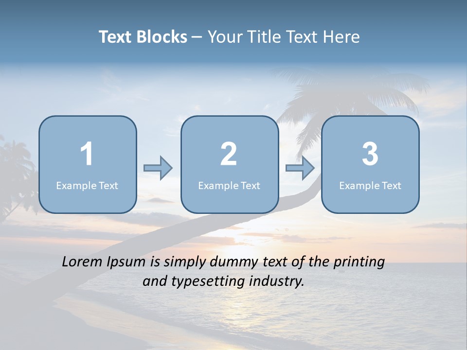 Coastline Destinations Sunrise PowerPoint Template