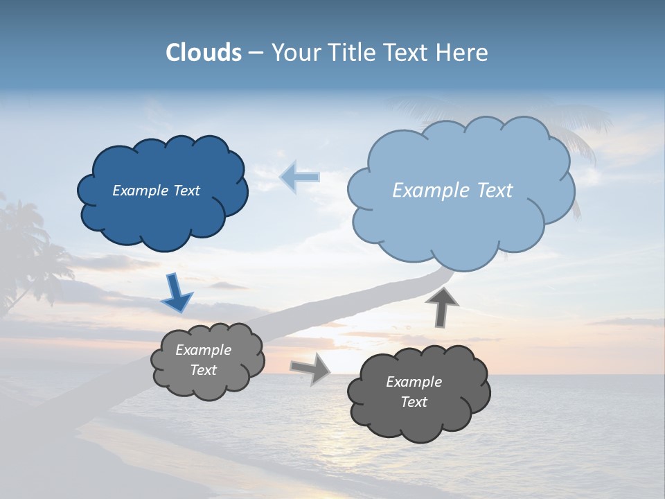 Coastline Destinations Sunrise PowerPoint Template