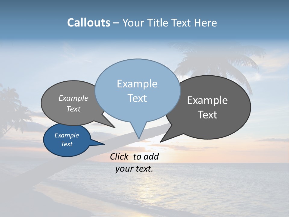 Coastline Destinations Sunrise PowerPoint Template