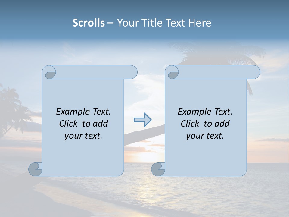 Coastline Destinations Sunrise PowerPoint Template