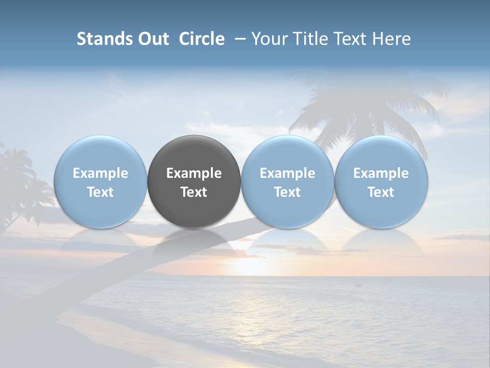 Coastline Destinations Sunrise PowerPoint Template