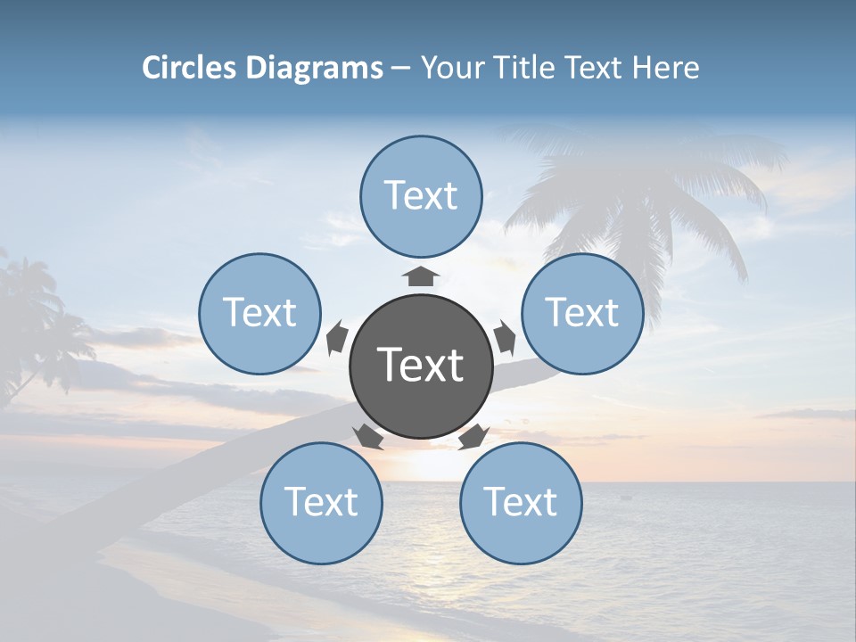 Coastline Destinations Sunrise PowerPoint Template