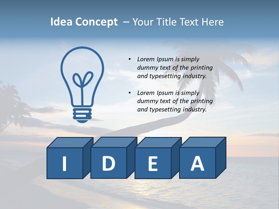 Coastline Destinations Sunrise PowerPoint Template