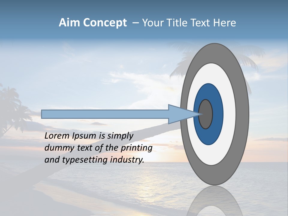 Coastline Destinations Sunrise PowerPoint Template