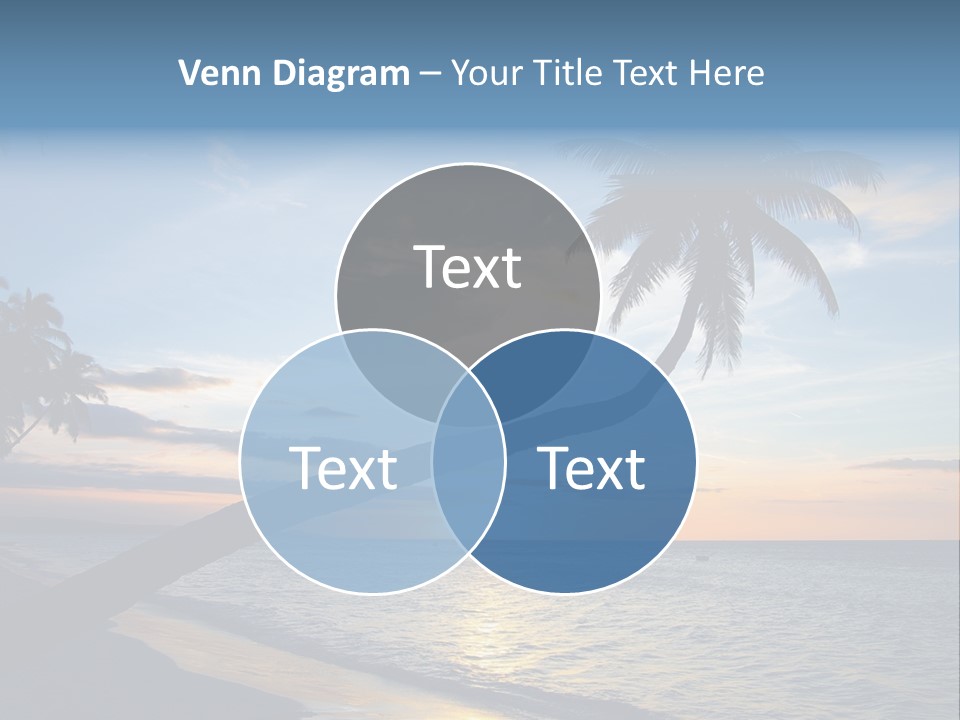 Coastline Destinations Sunrise PowerPoint Template