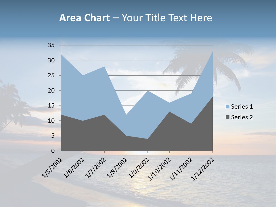 Coastline Destinations Sunrise PowerPoint Template