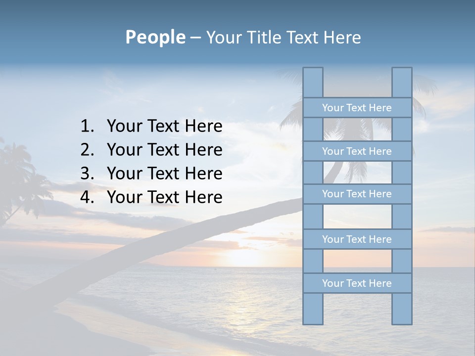 Coastline Destinations Sunrise PowerPoint Template