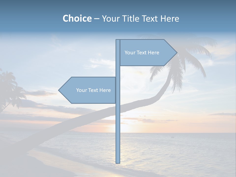 Coastline Destinations Sunrise PowerPoint Template