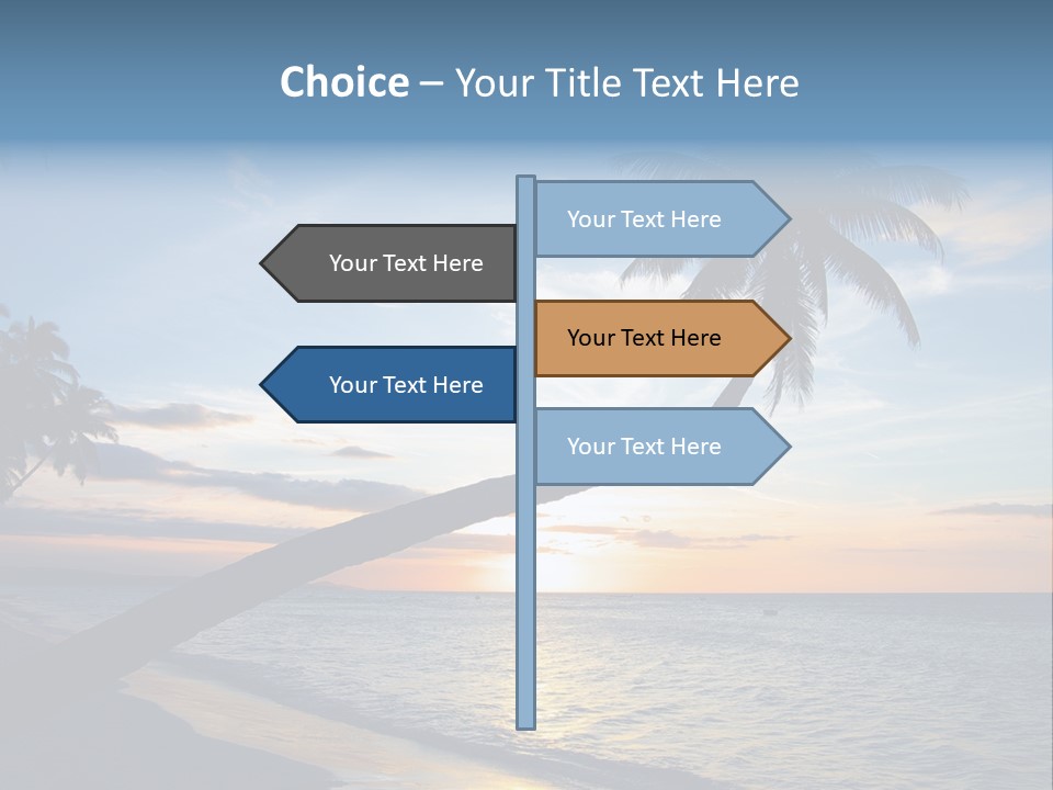 Coastline Destinations Sunrise PowerPoint Template
