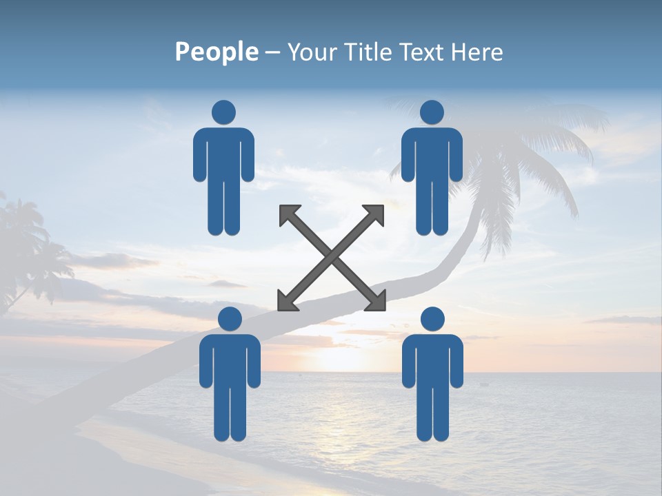 Coastline Destinations Sunrise PowerPoint Template