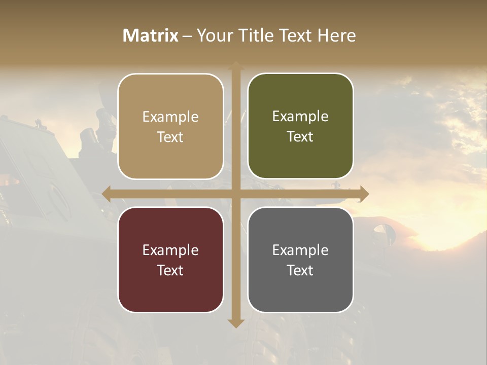 Aggression Tank Gun PowerPoint Template