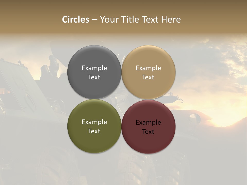 Aggression Tank Gun PowerPoint Template