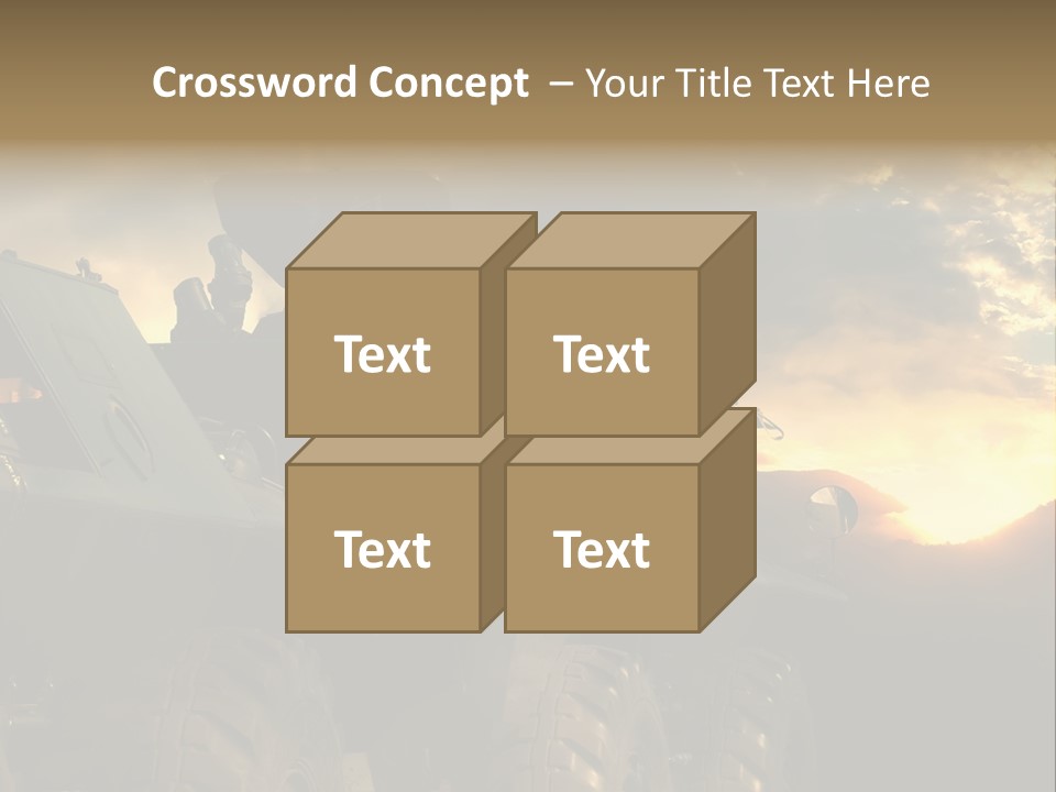Aggression Tank Gun PowerPoint Template
