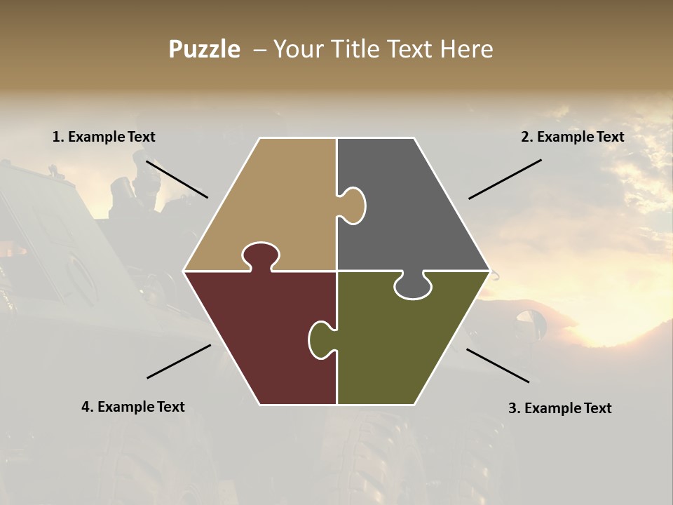 Aggression Tank Gun PowerPoint Template