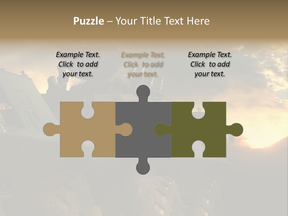 Aggression Tank Gun PowerPoint Template