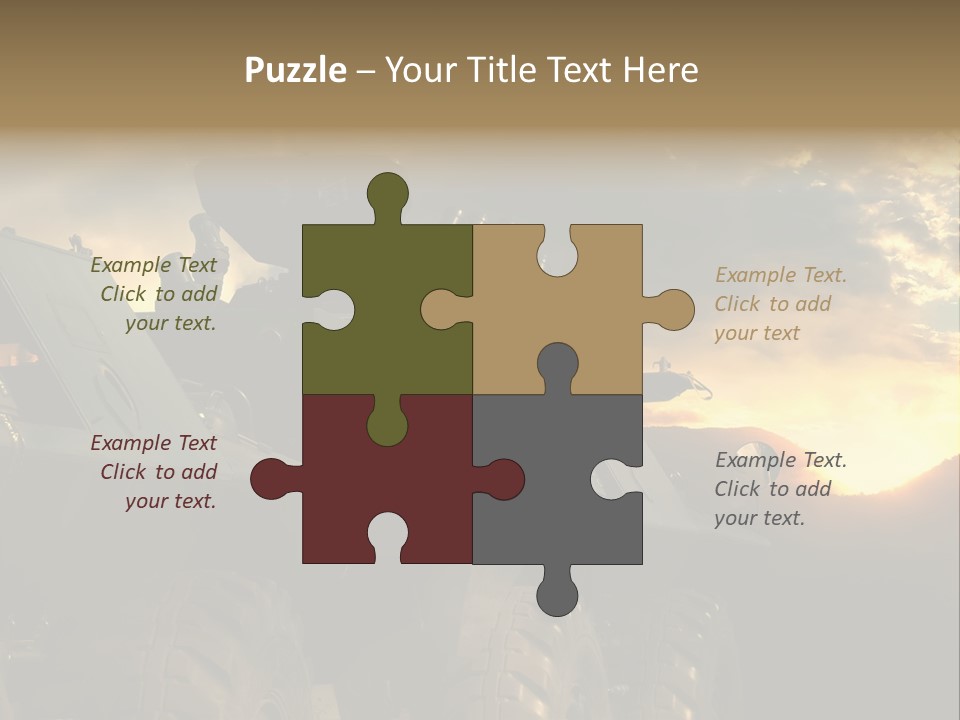 Aggression Tank Gun PowerPoint Template