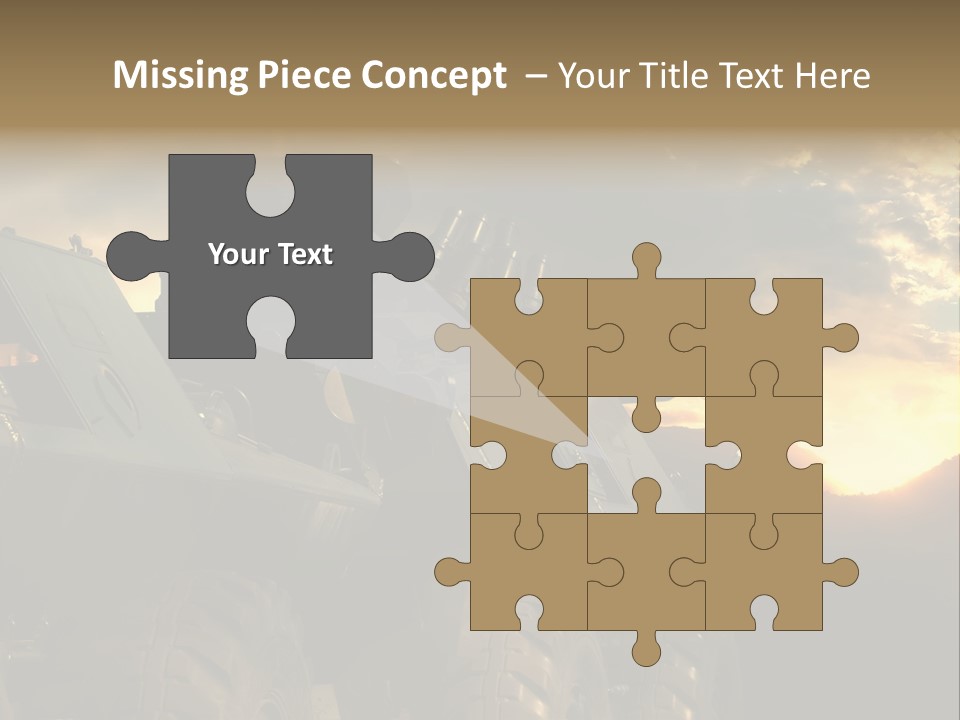 Aggression Tank Gun PowerPoint Template