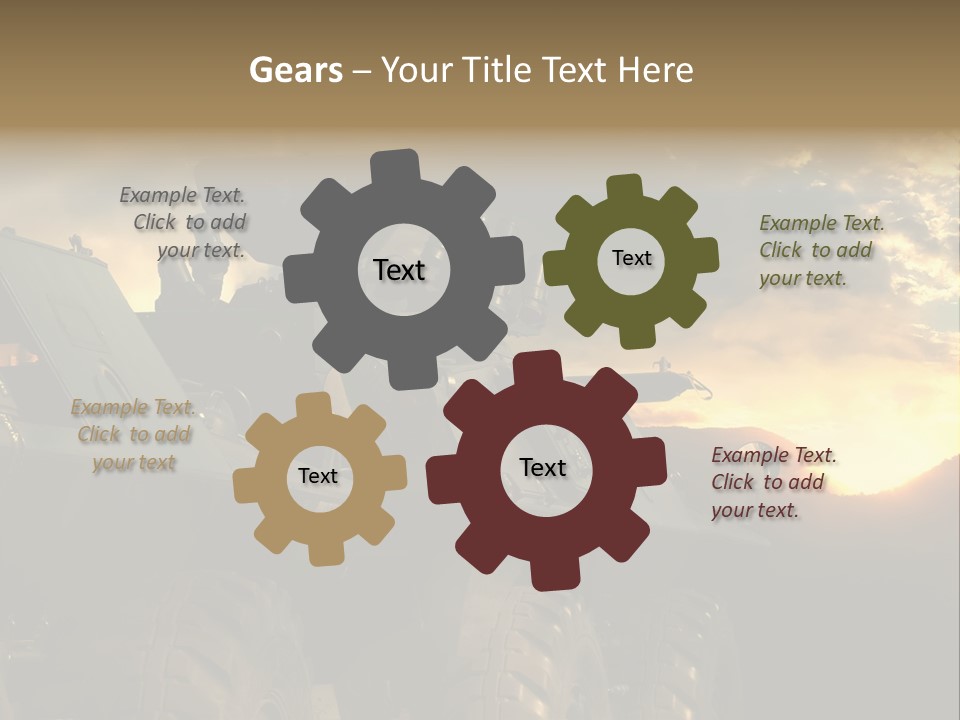 Aggression Tank Gun PowerPoint Template
