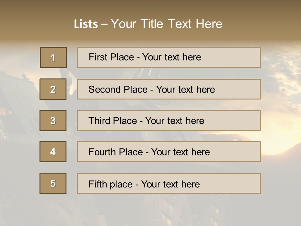 Aggression Tank Gun PowerPoint Template