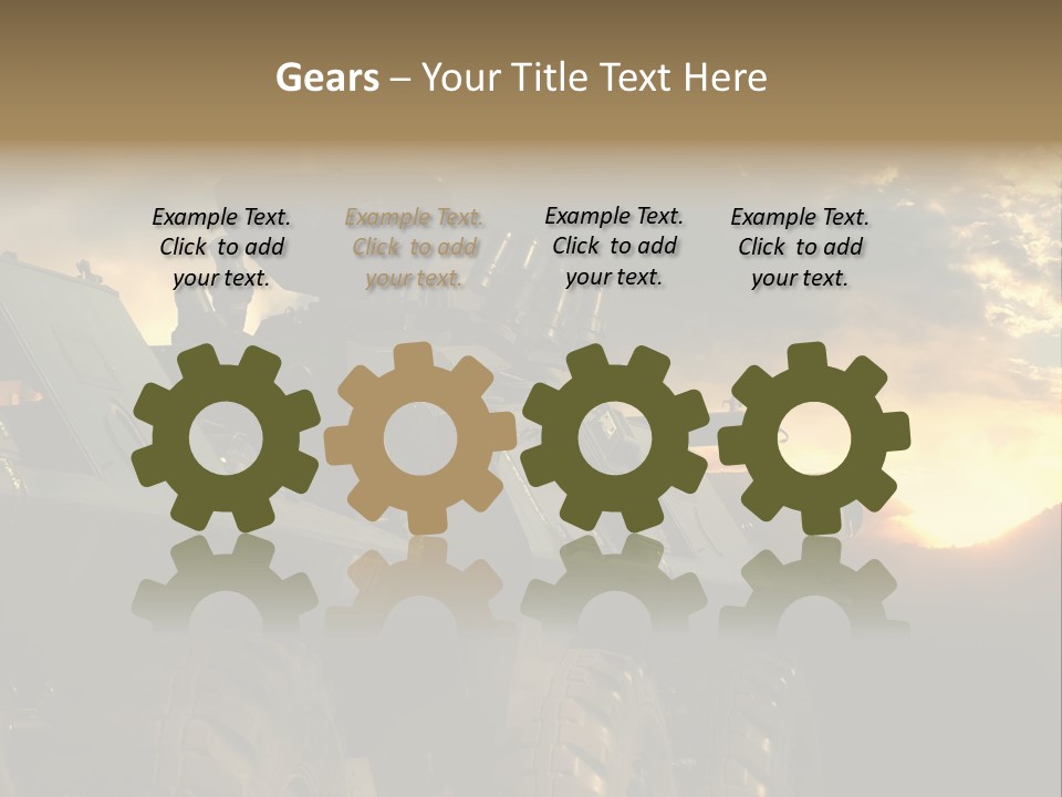 Aggression Tank Gun PowerPoint Template