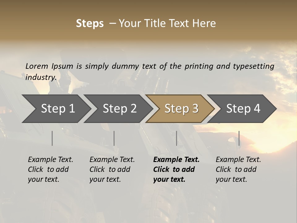 Aggression Tank Gun PowerPoint Template