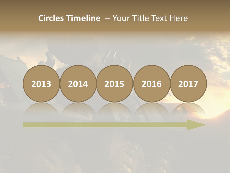 Aggression Tank Gun PowerPoint Template