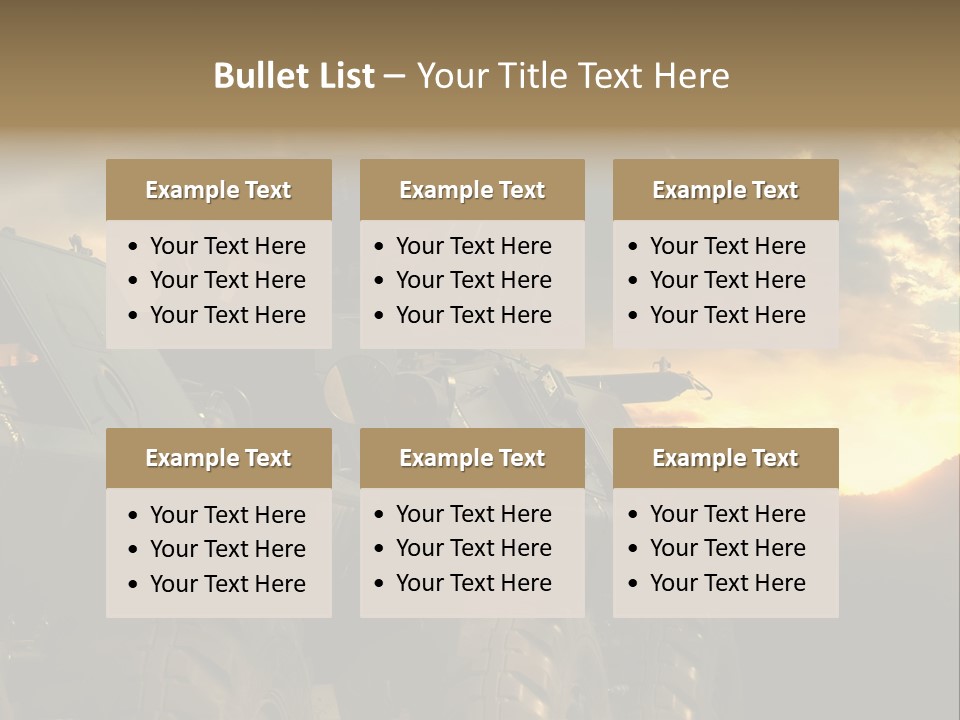 Aggression Tank Gun PowerPoint Template